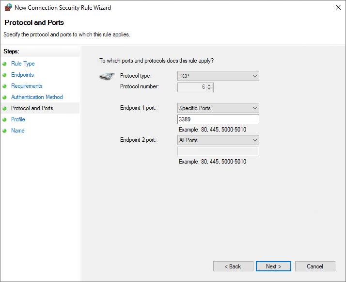 Setup RDP to DC from jumphost/PAW only - with IPSec