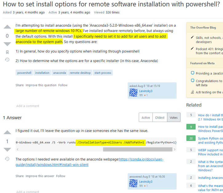 Privilege escalation vulnerability in Anaconda3 and Miniconda3