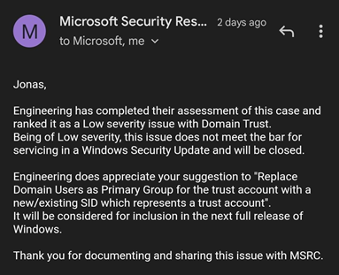 SID filter as security boundary between domains? (Part 7) - Trust ...