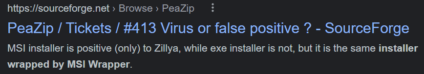 Local privilege escalation vulnerabilities in PeaZip MSI installer