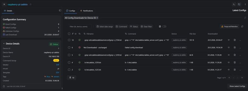 Show configs in rConfig